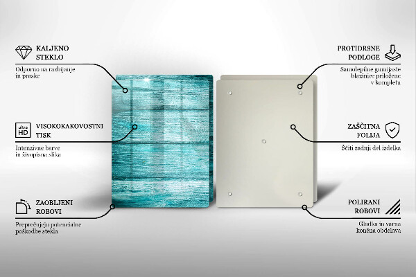 Glass chopping board Vintage wooden boards