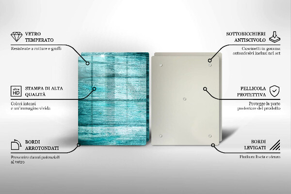 Glass chopping board Vintage wooden boards