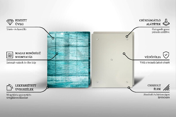 Glass chopping board Vintage wooden boards