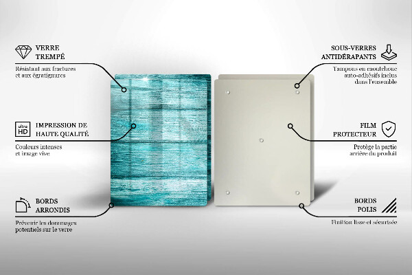 Glass chopping board Vintage wooden boards