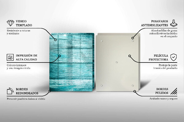 Glass chopping board Vintage wooden boards