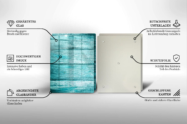 Glass chopping board Vintage wooden boards