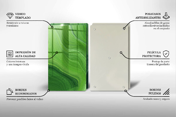 Glass chopping board Abstract texture