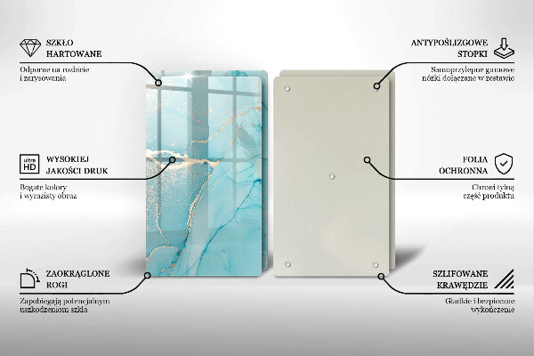 Glass chopping board Abstraction stone