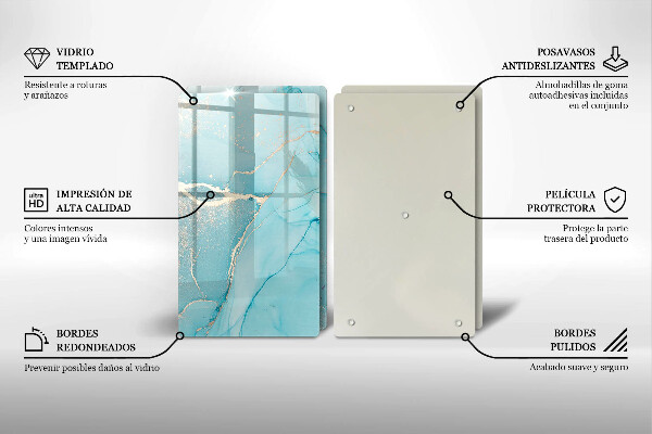 Glass chopping board Abstraction stone