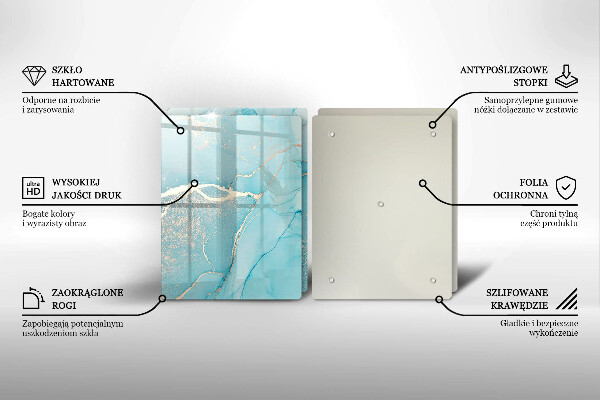 Glass chopping board Abstraction stone