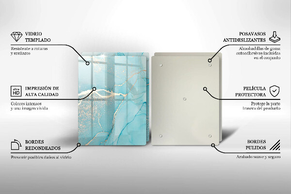 Glass chopping board Abstraction stone