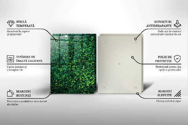 Glass chopping board Plant small leaves