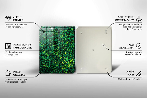 Glass chopping board Plant small leaves