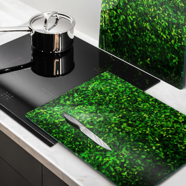 Glass chopping board Plant small leaves