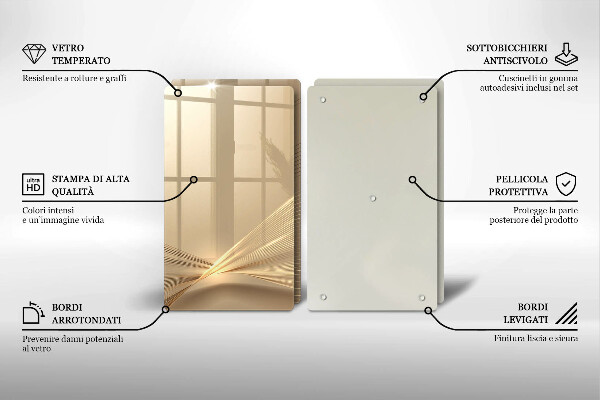 Glass chopping board Modern abstraction