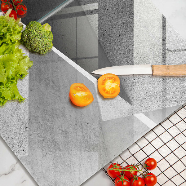 Glass chopping board Concrete abstraction