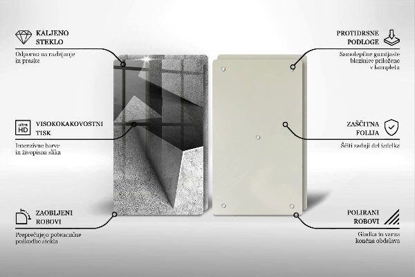 Glass chopping board Concrete abstraction