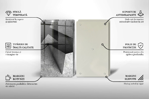 Glass chopping board Concrete abstraction