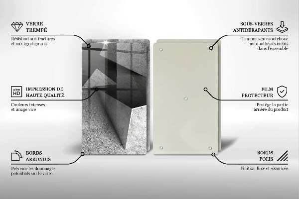 Glass chopping board Concrete abstraction