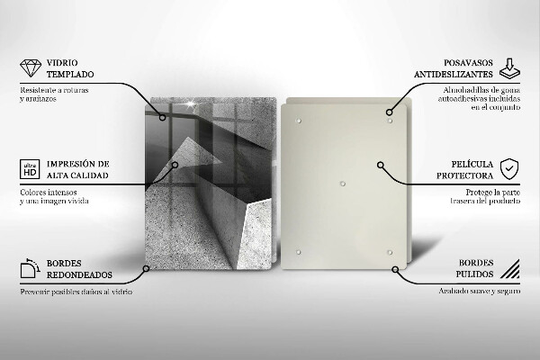 Glass chopping board Concrete abstraction