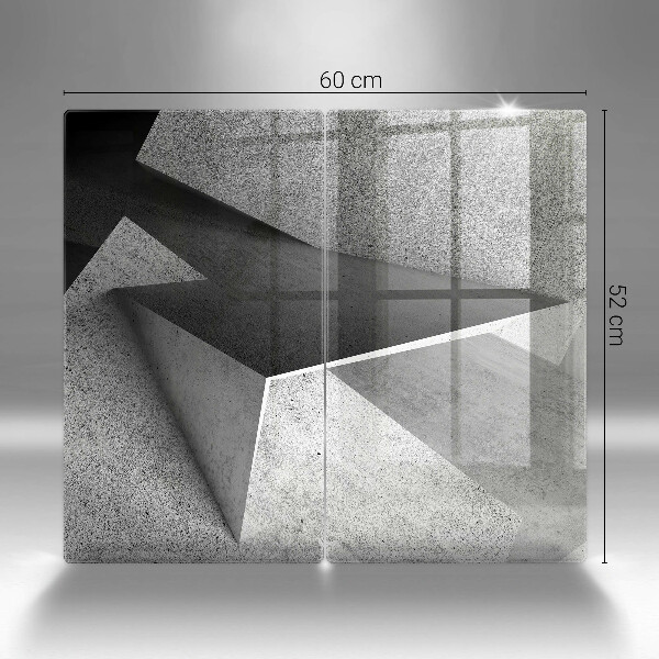 Glass chopping board Concrete abstraction