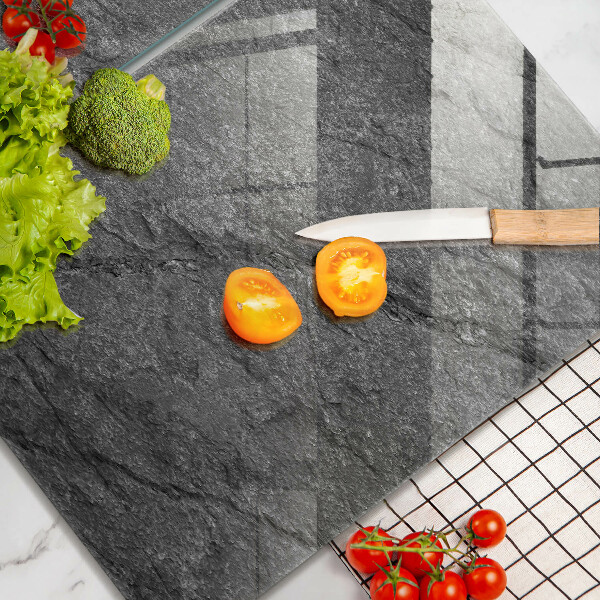 Glass chopping board Stone texture