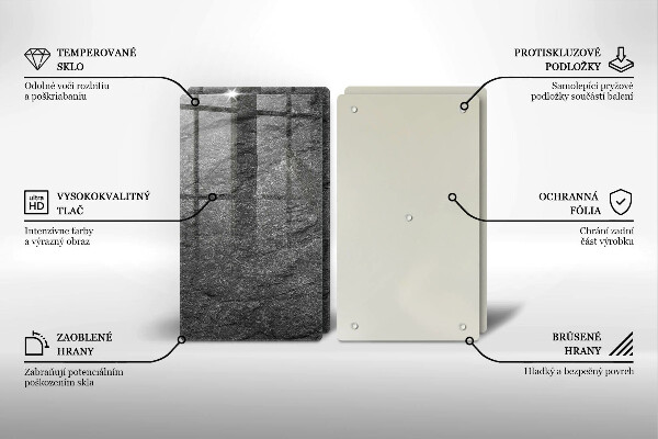 Glass chopping board Stone texture