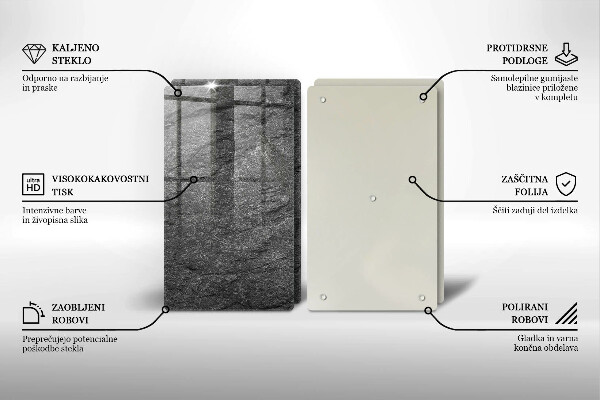 Glass chopping board Stone texture