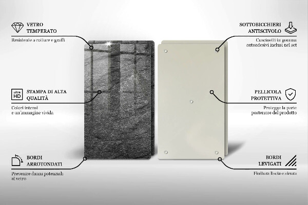 Glass chopping board Stone texture