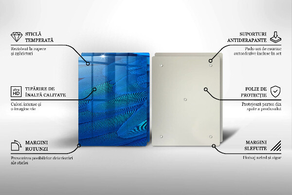 Glass chopping board Bird feathers