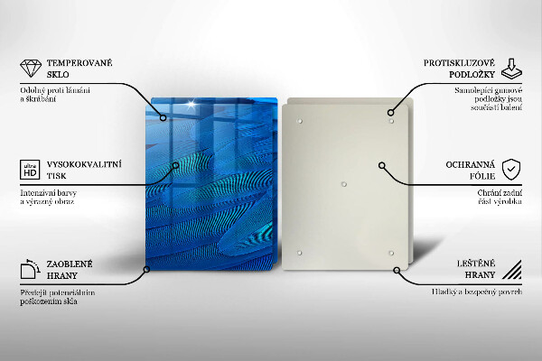 Glass chopping board Bird feathers