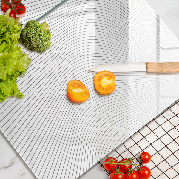 Glass chopping board Modern Line pattern