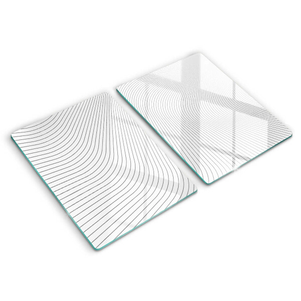 Glass chopping board Modern Line pattern