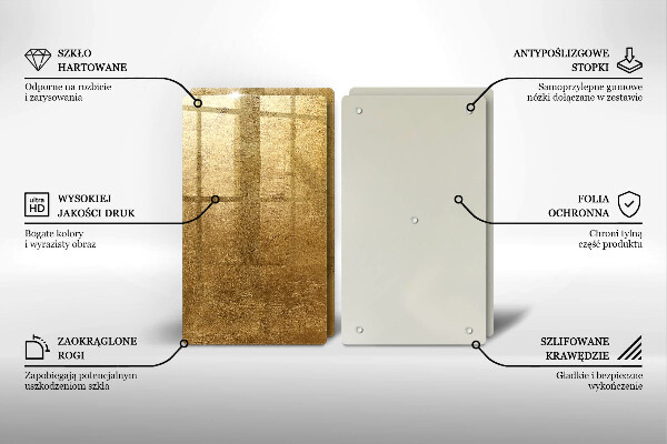 Glass chopping board Gold texture background