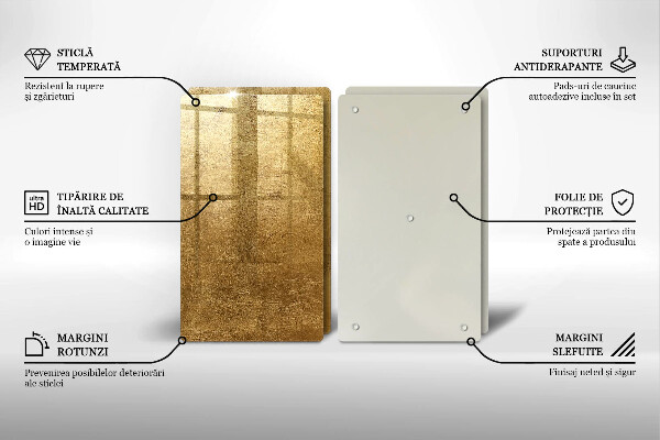 Glass chopping board Gold texture background