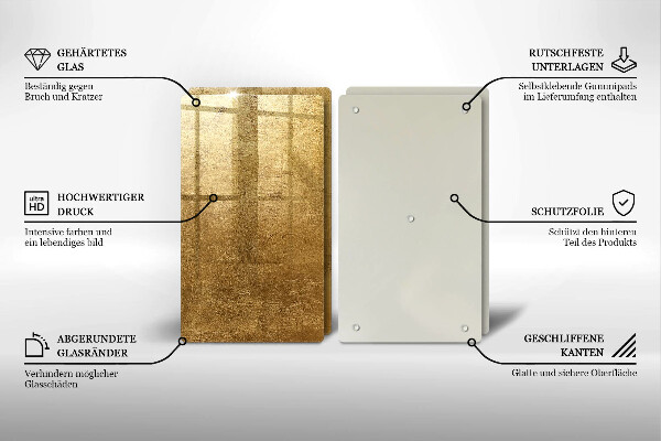 Glass chopping board Gold texture background