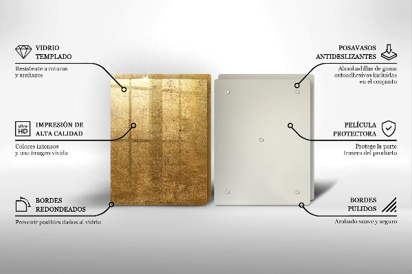 Glass chopping board Gold texture background