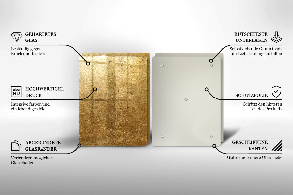 Glass chopping board Gold texture background