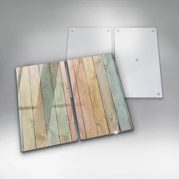 Glass chopping board Colorful vintage boards
