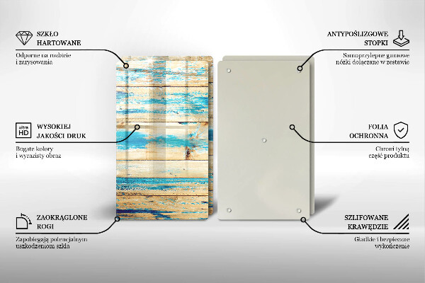 Glass chopping board Retro boards wood