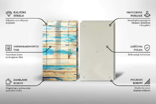 Glass chopping board Retro boards wood