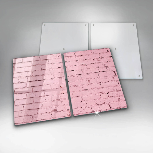 Glass chopping board Pastel wall bricks