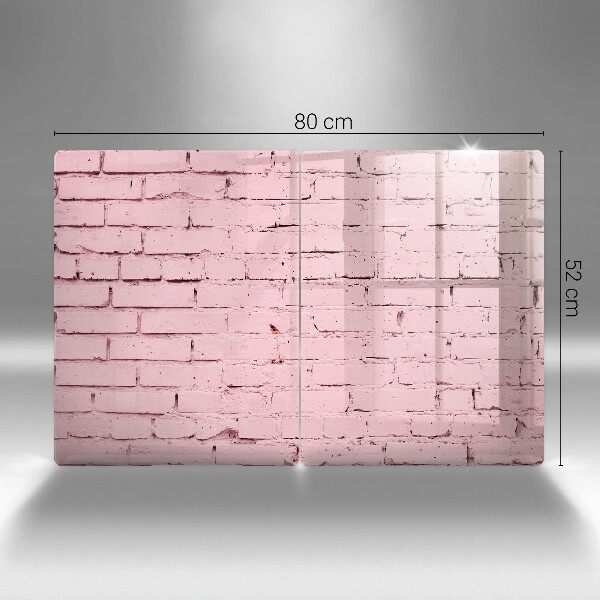Glass chopping board Pastel wall bricks