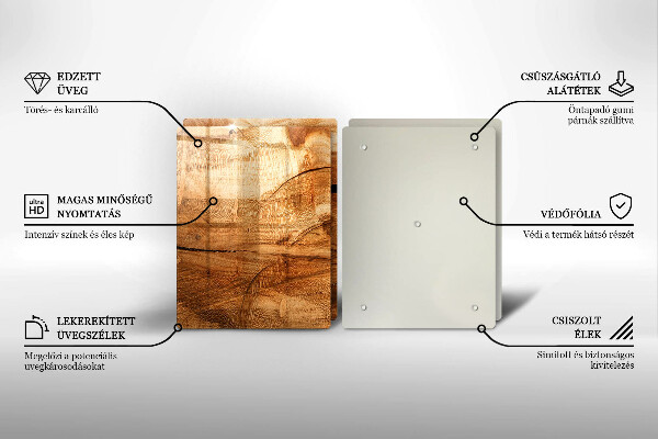 Glass chopping board Wooden board texture