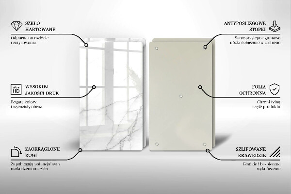 Glass chopping board Marble stone background