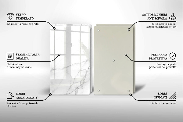 Glass chopping board Marble stone background