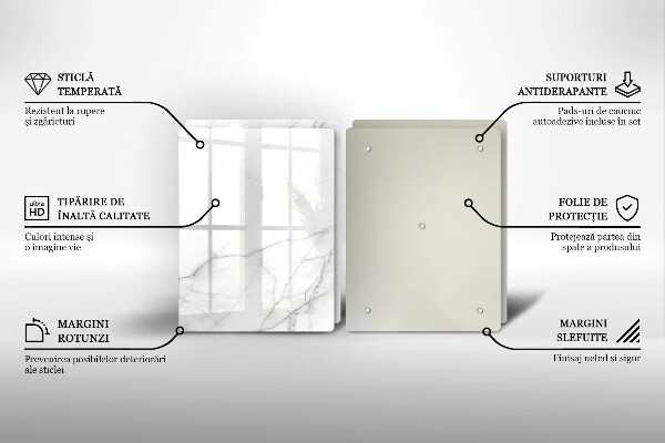 Glass chopping board Marble stone background