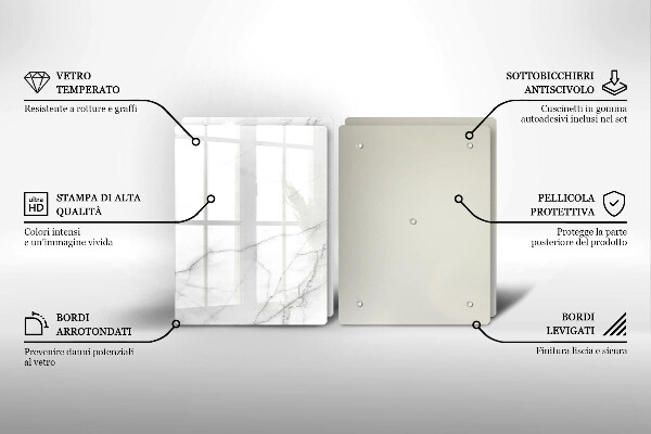 Glass chopping board Marble stone background