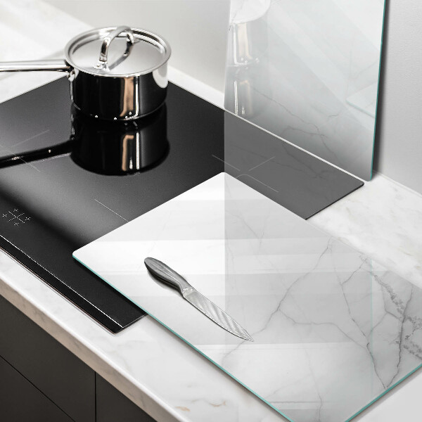Glass chopping board Marble stone background