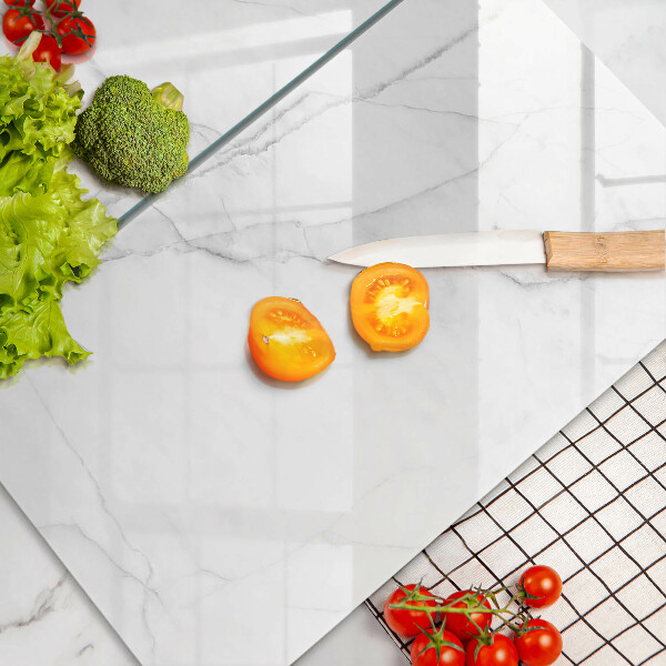 Glass chopping board Marble stone background