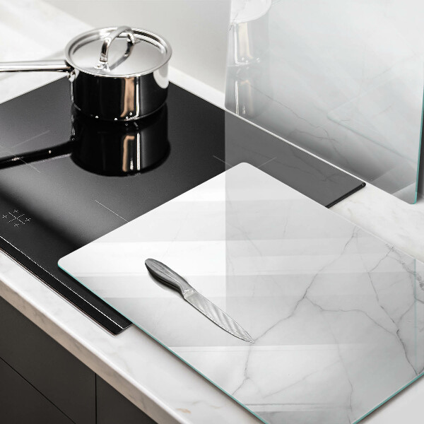 Glass chopping board Marble stone background