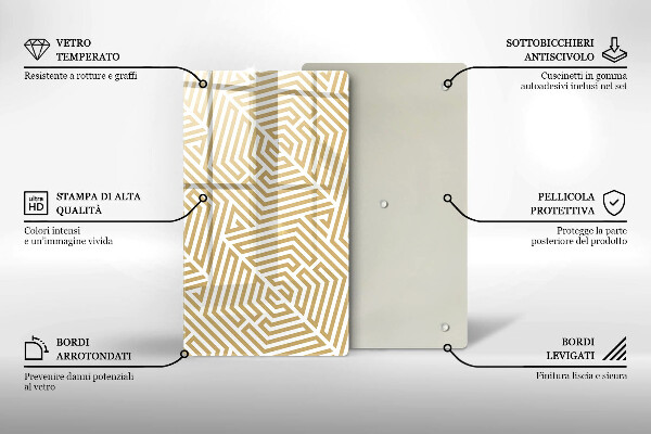 Cutting board Geometric lines