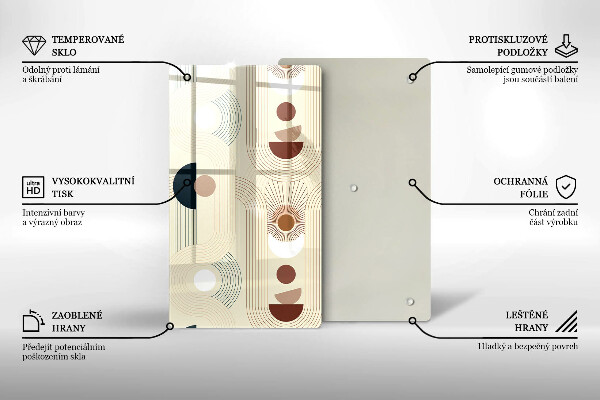 Cutting board Boho shapes geometry