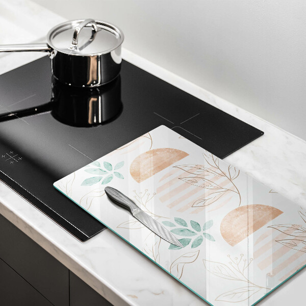 Cutting board Boho pattern leaves